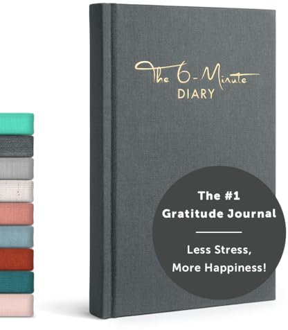 The 6-Minute Diary (6-Minuten-Tagebuch auf Englisch) | Gratitude journal, manifestation journal | Journaling for more mental health, self care & mindfulness