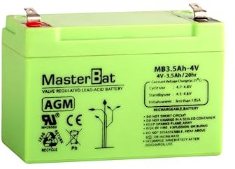 Master U-Power Bateria Plomo AGM 3.5Ah 4V