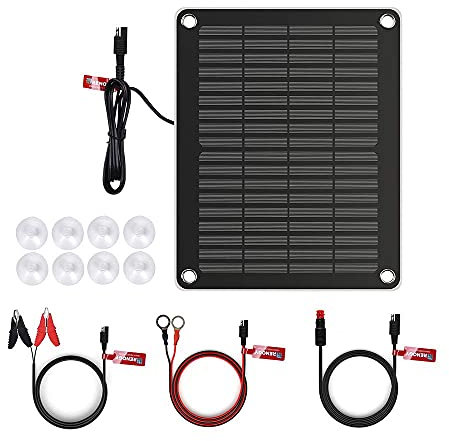Renogy 5 Watts Portable Solar Battery Charger Maintainer, Backup for Car Boat Marine Motorcycles Truck