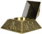 Vintage Metall Aschenbecher mit Abdeckung Windaschenbecher Ägyptische Pyramide Ornamente für Zuhause Hotel Büro Couchtisch Dekor Geschenke (Bronze)