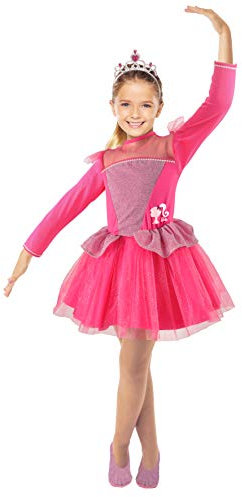 Ciao- Barbie Principessa Ballerina Costume Travestimento Bambina Originale (Taglia 3-4 Anni), Rosa, 11660.3-4