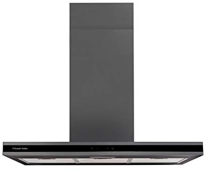 Russell Hobbs RHICH904DB Midnight Collection 90cm Island Cooker Hood, Dark Steel