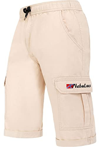 Nebulus Herren Beach, Kurze Hose, Shorts, beige-Cement - M