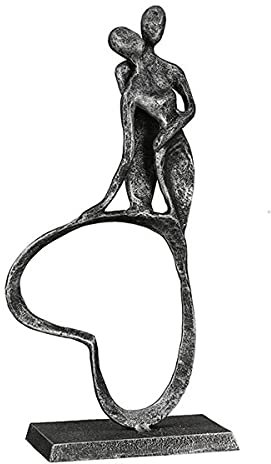 Brillibrum Design Ausdrucksstarke Skulptur aus Gusseisen kleine Liebespaar Dekofigur Geschenk zur Hochzeit Love Couple Sculpture Figur 13: 23 x 11 x 5 cm (Figur 13)