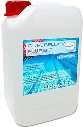 GlobaClean 3 L Superflock flüssig für Pool und Schwimmbad - Flockungsmittel Hochkonzentrat - Sandfilter Flockmittel für kristallklares Poolwasser