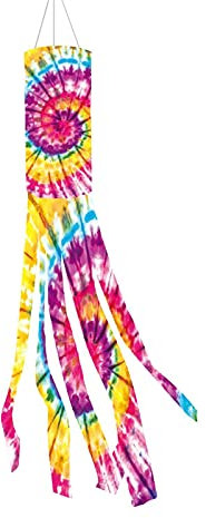 Windsack Windrichtungsmessung Tie Dye Regenbogenflagge L 100cm Wetterbeständig Windsocke Windspiel Wetterfahne,stabile Aufhängung Für Garten, Terrasse Und Balkon