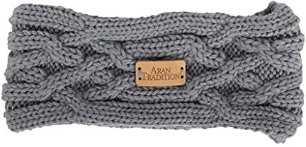 Aran Traditions Cable Knitted Style Headband (Slate)
