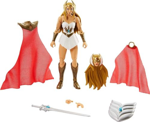 Masters of the Universe HDR61 - Masterverse She Ra Deluxe Action Figur mit Zubehörteilen, ca 18 cm, Spielzeug für Kinder ab 6 Jahren