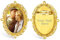 Custom4U Personalisierte Foto Brosche Anstecker Damen Frauen Bild Brosche Pin Gold mit Gravur Memorial Brosche Bräutigm Foto Oval Anhänger Brautstrauß Hochzeitsbouquet Pin