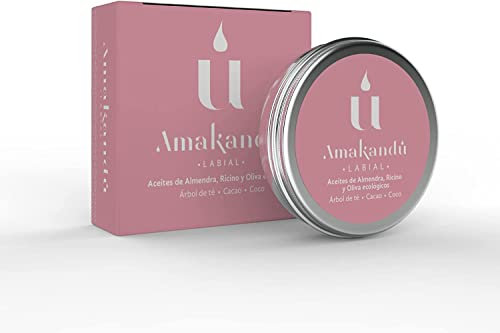 Lippenbalsam - Feuchtigkeitsspendender Lippenbalsam, erweicht und schützt den Lippenschutz - Bio-Zutaten: ätherisches Mandelöl und Vitamin E -Amakandu
