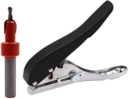 2 Piezas de Alicates para Herramientas de CarpinteríA, de Perforadores de Tarjetas, Cubierta de Tornillo de Papel Taladro Avellanado, PosicióN Ajustable de 3,2Mm