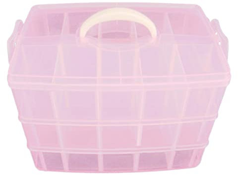 Cabilock 30 Beads Bead Storage Case Tool Storage Containers 3 Tier Storage Container Cosmetic Storage Container Organizer Storage Box Child Tool Box Grid