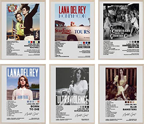 HENCT Album Cover Poster Druck Musik Leinwand Wandkunst Album Cover signierte begrenzte Poster Raum ästhetisch 6er Set für Teenager und Mädchen Wohnheim Dekor ungerahmt 20,3 x 25,4 cm