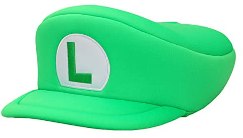 Super Mario Bros bestickte Luigi L Patch Erwachsene grüne Baskenmütze, Grün