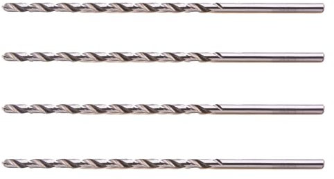 Saim Extra Long Twist Drill Bits,4Pcs HSS(High Speed Steel) Drill Bits 4.5mm Diameter 160mm Length for Hardened Metal Woodwork Plastic aluminum alloy