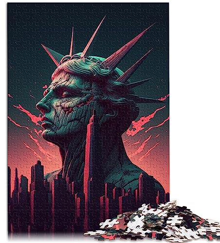 Puzzles für Erwachsene Statue Synthwave Puzzles 1000 Teile für Erwachsene Holzpuzzle für Erwachsene und Kinder Lernspiel für Erwachsene Kinder Größe: 50x75 cm