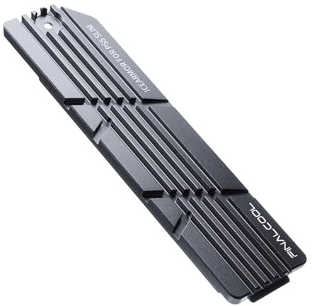 Fiorky PS5 heatsink Cover, For PS5 Slim SSD Heat sink Support Single Double Sided with Thermal Silicone Pads Solid State Drive Cooler SSD Cooling Mounting Kit for 2280 M.2 NVMe SSD