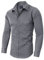 siliteelon Herren Hemd Langarm Stretch Freizeithemd Büro Arbeit Businesshemd Regular Fit Anzughemd Unifarben Shirt Grau M