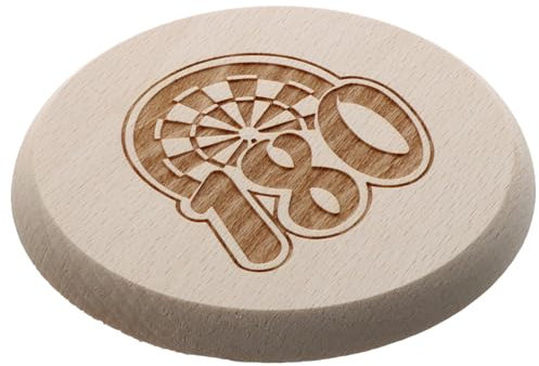 Spruchreif | Untersetzer für Getränke | Untersetzer aus Holz für Trinkgläser | 2in1 Untersetzer und Deckel | Lustiges Geschenk für Dartfans | Darts | Geschenkidee Darts