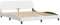 vidaXL Bettgestell Dover, Bett mit Lattenrost, Bettrahmen in Wellenform, Doppelbett Polsterbett Schlafzimmerbett, Weiß 180x200cm Kunstleder
