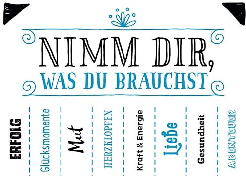 Gutsch Verlag Motivierende Postkarte mit Spruch 'Nimm Dir, was du brauchst' – Inspiration für Erfolg, Mut, Liebe & Abenteuer – Ideal als Geschenk und Dekoration