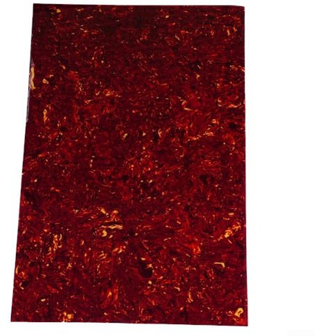 DIY Pickguard Material für E-Gitarren, 44 x 29 cm, blanko, Schutzfolie (rote Schildkröte)
