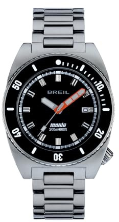 Breil, Manta Seeker Collection, Herrenuhr mit Doppeltem Zifferblatt, Quarzwerk, 42 mm Stahlgehäuse mit Mattem Finish, Wasserdicht bis 200 Meter