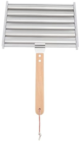 Ejoyous Hot Dog Roller Grill, Wurstroller Grill Abnehmbarer Würstchen Roller Grill mit extra langem Holzgriff für 5 Hot Dogs Miniwürsten Bratwürsten Taquitos (Mittel)