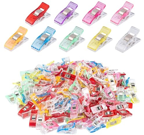 Ideen mit Herz | Bastel-Clips | Nähklammern | 2,7cm x 1cm x 1,4cm | bunt | 200 Stück