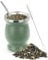 STOUCLA Taza de Yerba Mate reutilizable de acero inoxidable con pajita de acero inoxidable y cepillo de limpieza (verde)