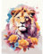 feelive Lion Peinture par Numéro pour Adulte, Kit de Peinture à l'huile sur Toile Bricolage pour Enfant Débutants Avec Pinceau Pigment Acrylique 30x40cm