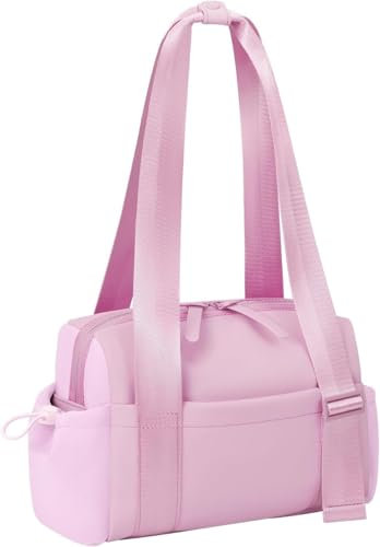 Mini bolsa de gimnasio para mujeres y niñas, bolsa de lona pequeña impermeable con compartimento húmedo, bolsa de entrenamiento ligera de viaje para yoga, deportes y natación, Pink, Deportivo