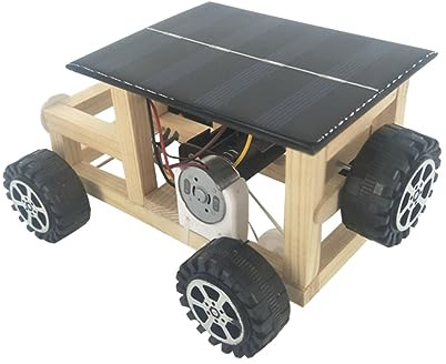 Beaupretty DIY Solar Auto Bausatz aus Holz Wissenschaftliches Lernspielzeug für Fördert Kreativität und Praktische Fähigkeiten Geeignet für Experimente und Technikprojekte Zufällige Farbe