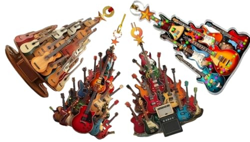 4 x Weihnachtsbaumschmuck für Gitarren