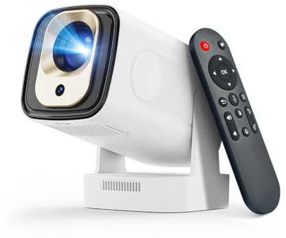 Magcubic Mini Projector 4K Support Native 1080P Portable Outdoor Projector | Android 14, Auto Focus, Auto Keystone Correction, WiFi 6 Bluetooth 5.4, 180° Rotation, Ceiling Projector for Bedroom HY310