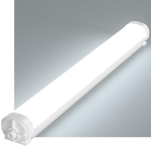 RUISUN LED Feuchtraumleuchte 120cm 36W 4500lm 6000K Tageslichtweiß IP65 wasserdicht verknüpfbar Wannenleuchte LED Röhre für Keller, Garage, Werkstatt – lange Lebensdauer