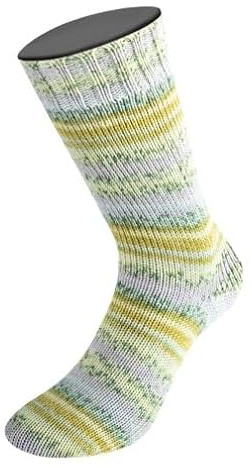 LANA GROSSA Meilenweit Pepe | Waschmaschinenfestes Sockengarn | Handstrickgarn aus 75% Schurwolle (Merino extrafein) & 25% Polyamid | 100g Wolle zum Stricken & Häkeln | 420m Garn FB 4141