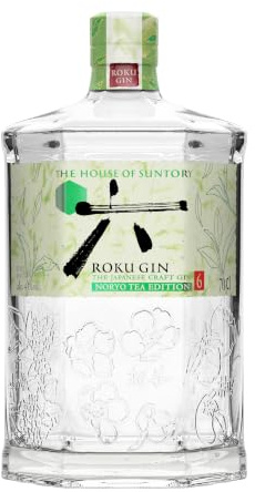 ROKU GIN Noryo Tea Edition | 6 japanische Botanicals | Meisterhaft destilliert in Japan | lebendig frischer Geschmack für Sommer| 43 Prozent Vol | 700ml Einzelflasche
