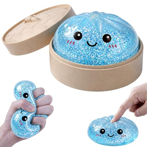 Squishy, Glitter Squishy Mystery XXL, Antistressbälle Stressball-Squishy, Stressabbau-Spielzeug für Kinder und Erwachsene