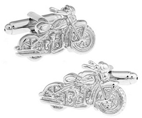 Sports Silver Motorcycle Motorbike Harley Style Racing Novelty Cufflinks Wedding Gift UK Seller