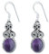 Ohrringe 925 Silber Amethyst lila Stein Edelstein Ohrhänger echt Silber Damen Sterling Silber Hänger Geschenk (MOH-077-01)