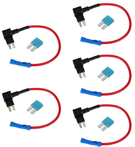 E Support 5 X MICRO2 ATR Flachsicherungsadapter Sicherungshalter für Spannungsabgriff KFZ Flachsicherungen Autosicherungs