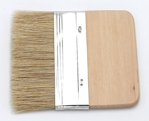 PAINTERSISTERS® Paddle Flächenpinsel - 10cm breit, BORSTENPINSEL Grundierpinsel, Flachpinsel breiter Holzgriff für Aquarell, Gouache, Acryl, Öl auf Leinwand und Malgrund