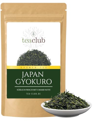 TeaClub Japan Gyokuro Grüntee Kagoshima 50g – Japanischer Grüner Tee lose | Süßlich-frischer Gyokuro, spinatig-fruchtiger Geschmack mit Umami, Natürliches Koffein, Mizudashi möglich Green Tea Kagoshima