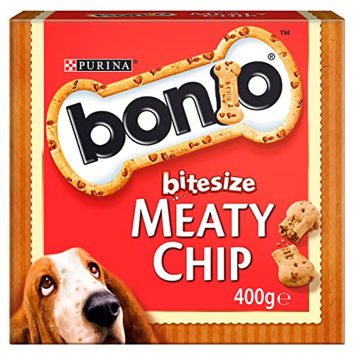 Bonio Bitesize Adult Dog Biscuits Meaty Chip 5 x 400g Packs