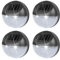 GEEZY Solar Fence Lights, Set of 4 – Cold White LED, Black, Auto On/Off Dusk-to-Dawn, Water & Weather Resistant – Solar Lights Outdoor Garden for Walls, Fences, Decks