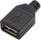 10pcs USB Type A Mâle USB Femelle 4 Broches Fiche EMBROCHABLE Avec Couvercle En Plastique Noir De Type A Kits DIY