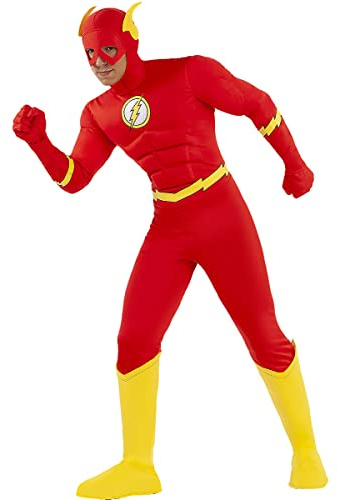 Funidelia | Flash costume 100% OFFICIAL for man size XS Superheroes, DC Comics, Justice League, costume accessory - Fun costumes for your parties