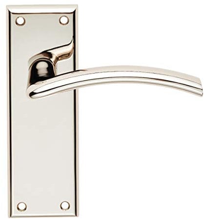 Carlisle Brass SZR032PN Serozzetta Trenta Lever On Backplate - Latch - Polished Nickel - Includes a Pair of Handles & fixings