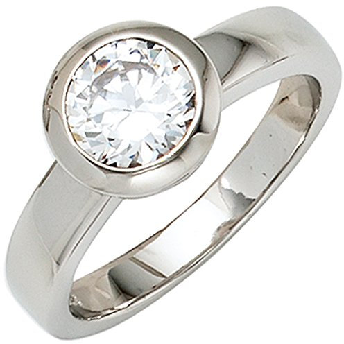 Jobo Damen-Ring aus 925 Silber mit Zirkonia Größe 60